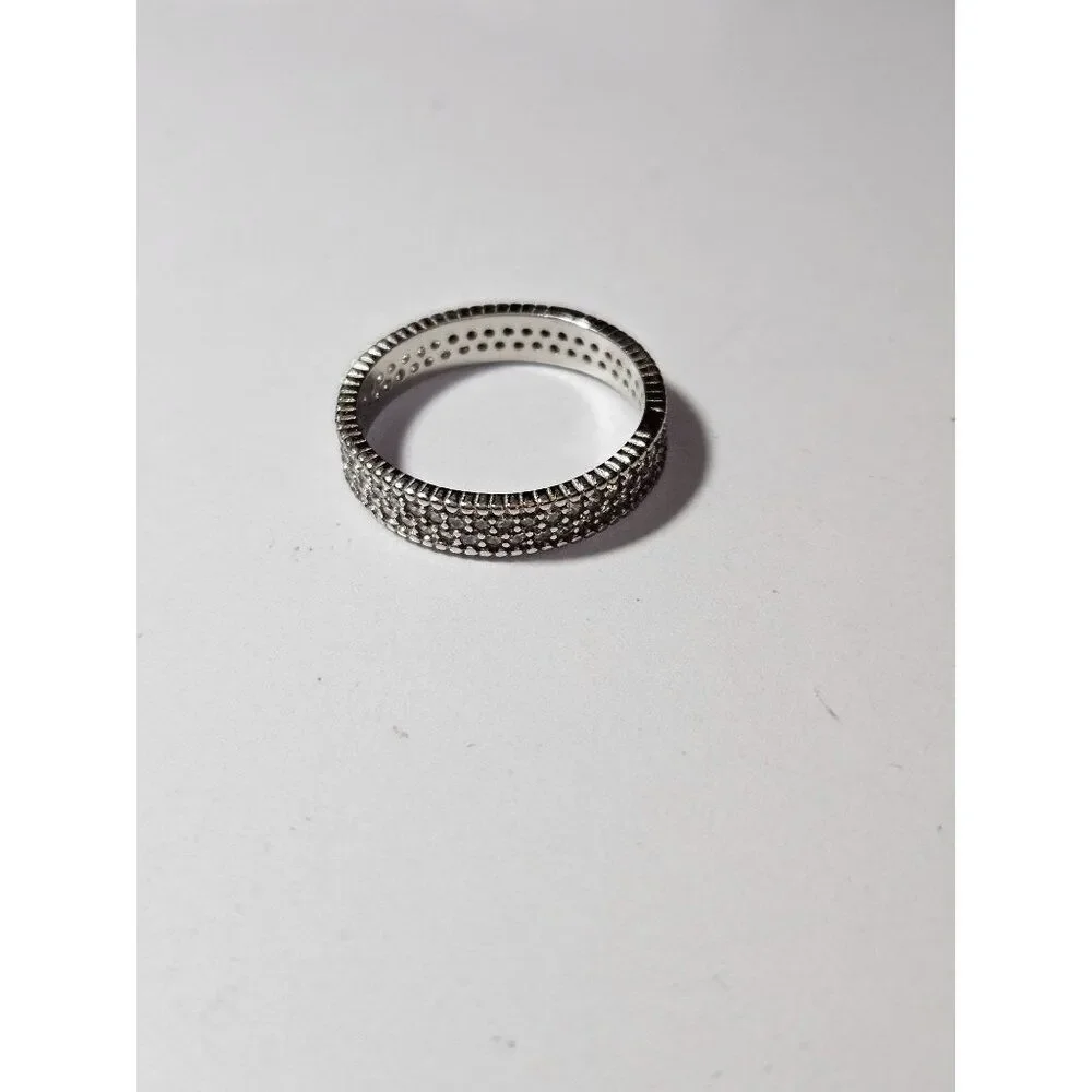 Sterling silver clear cz ring size 8